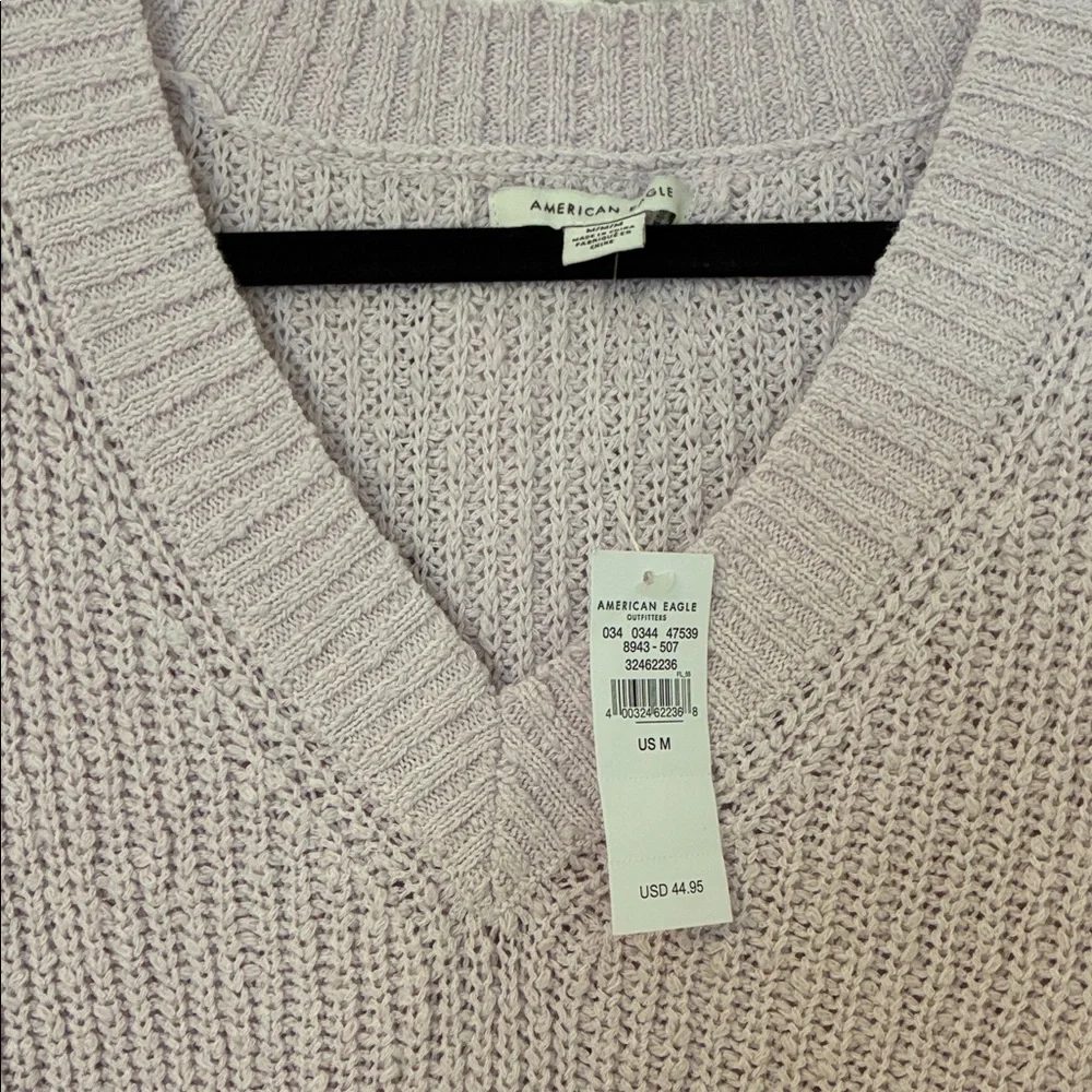 American Eagle Outfitters Lilac V-Neck Sweater NWT - Picture 4 of 5